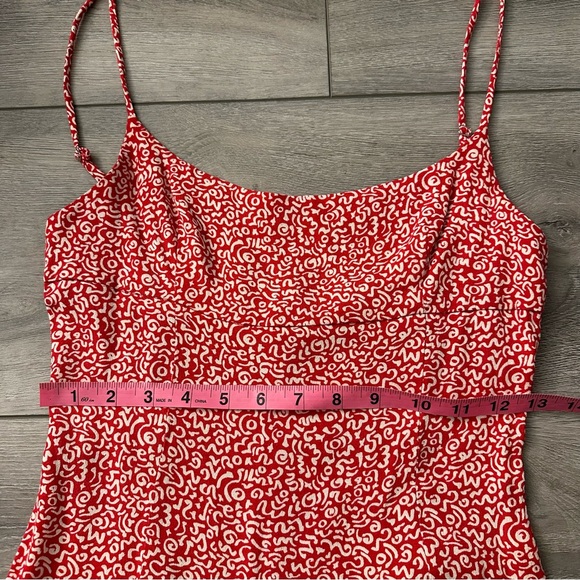 Reformation red squiggle mini dress - Picture 5 of 8